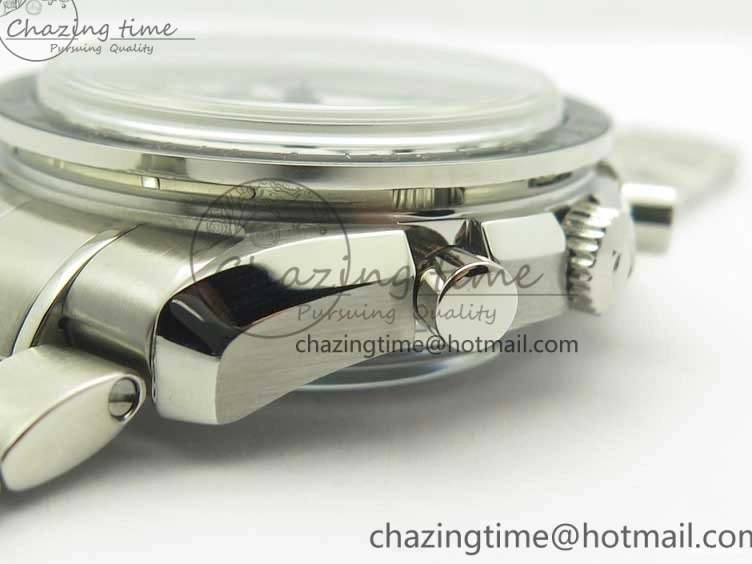 0217 UrbanChic Speedmaster Moonwatch OMF 1:1 Best Edition White Dial Black Hand on SS Bracelet A 8045